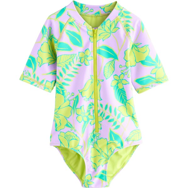 Next Jednodielne plavky žltá / nefritová / svetlofialová 67104555