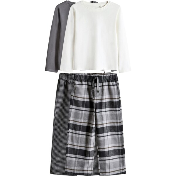 The Set Pyžamo sivá / čierna / biela 67105065