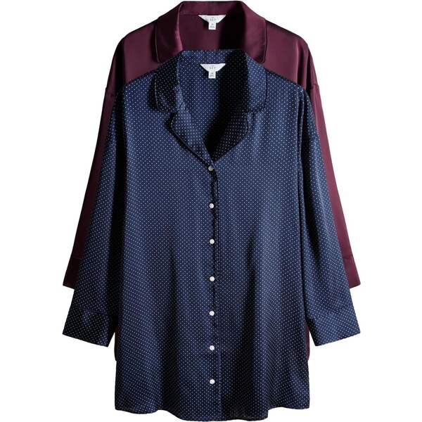 The Set Nočná košieľka námornícka modrá / bordová / biela 67105075