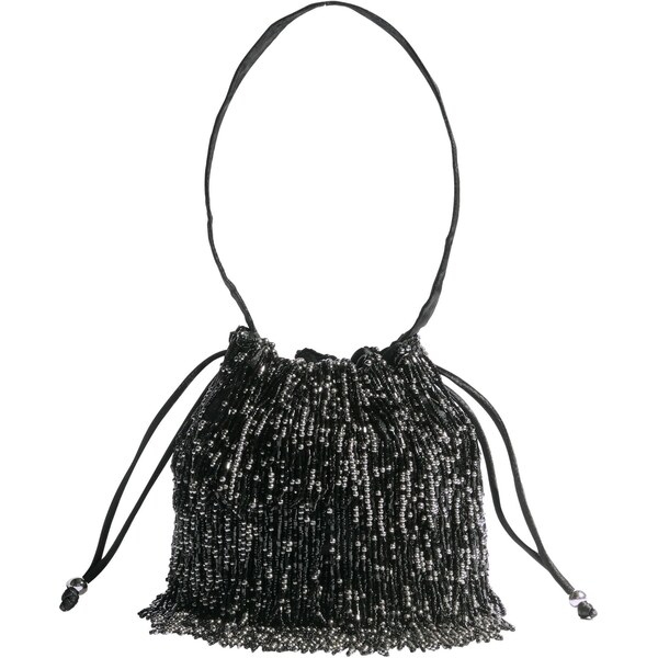 Lipsy Listová kabelka čierna / strieborná 67105134