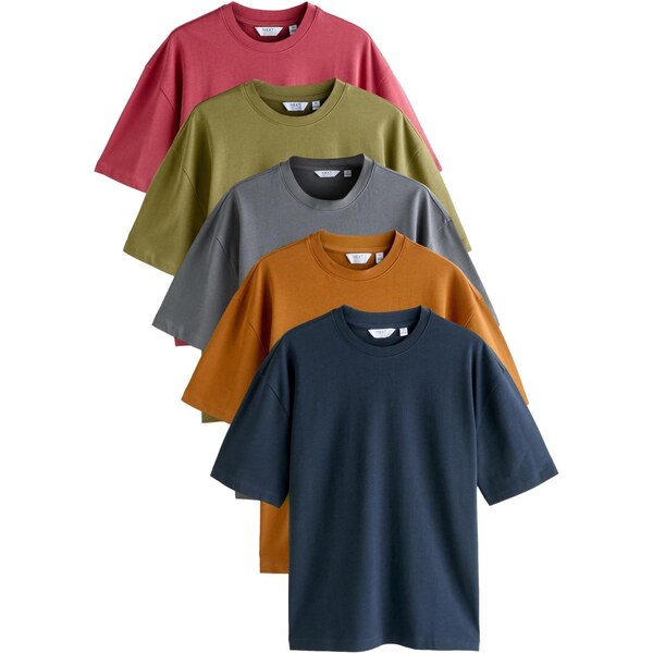 Next Tričko námornícka modrá / šafránová / sivá / zelená / červená 67105125