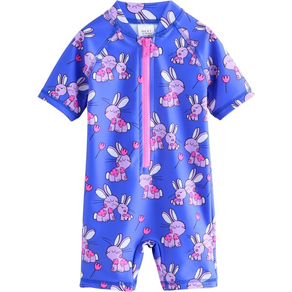 Next Jednodielne plavky kráľovská modrá / sivá 67105167