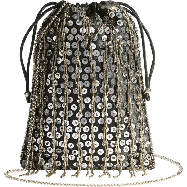 Lipsy Listová kabelka čierna / strieborná 67105179