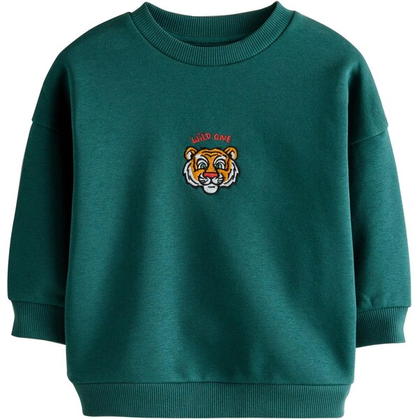 Next Mikina hnedá / tmavozelená 67105277