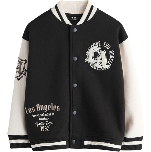 Next Prechodná bunda brokátová / čierna / biela 67105548