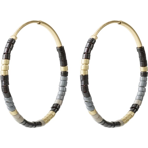 Pilgrim Náušnice Alison zlatá / sivá / čierna 67105680