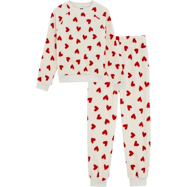 WE Fashion Pyžamo červená / prírodná biela 67105899