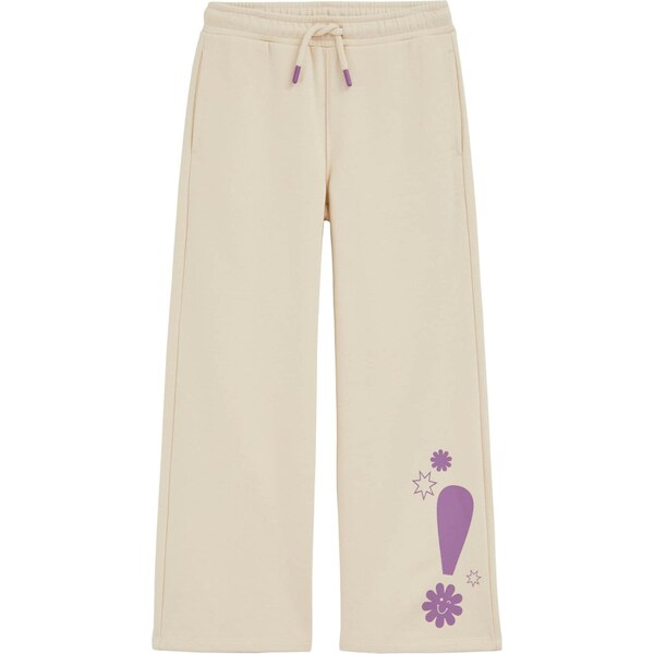 WE Fashion Nohavice béžová / svetlofialová 67105890