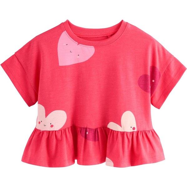 Next Tričko krémová / svetloružová / červená 67105949