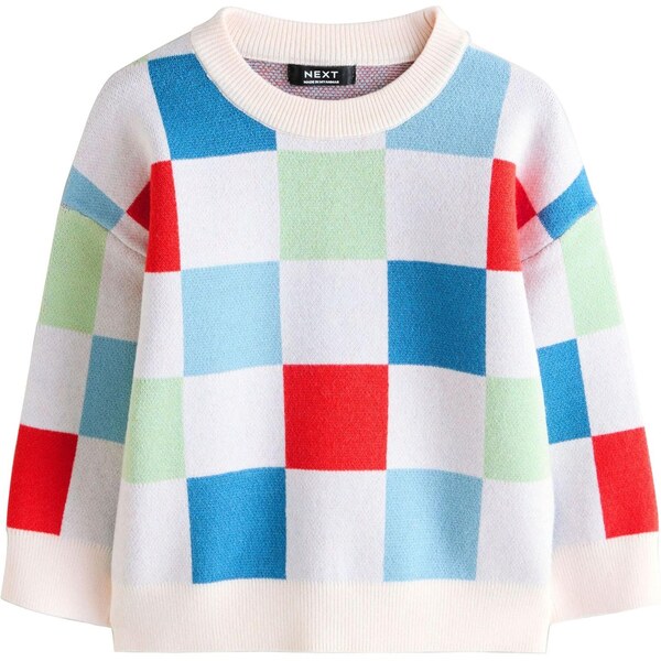 Next Sveter modrá / pastelovo zelená / červená / biela 67106000