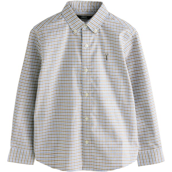 Next Košeľa modrá / kaki / biela 67106199