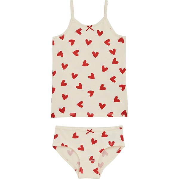 WE Fashion Súpravy bielizne slonová kosť / červená 67106185