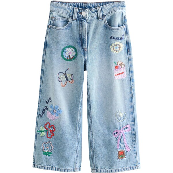 Next Džínsy modrá denim / ružová / červená 67106234