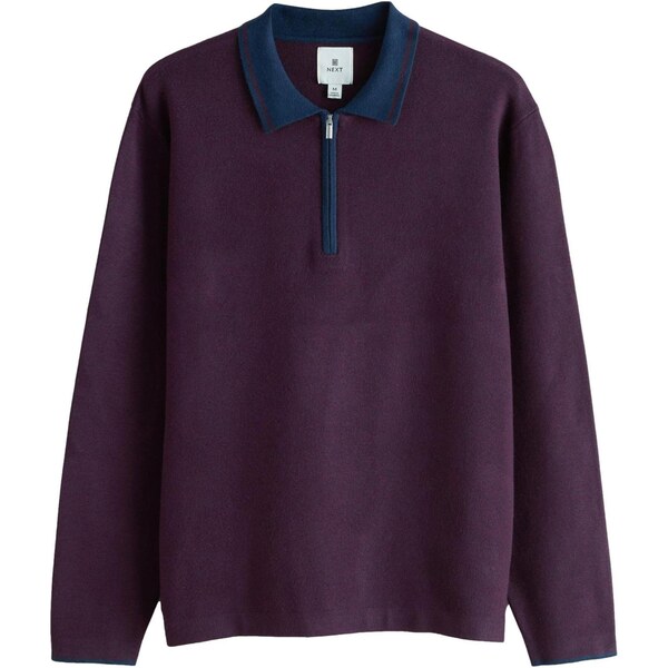 Next Sveter námornícka modrá / baklažánová 67106232