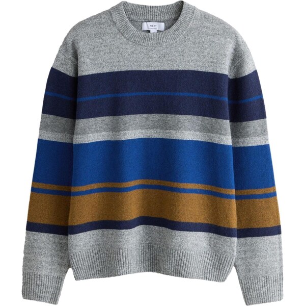 Next Sveter modrá / tmavomodrá / hnedá melírovaná / sivá melírovaná 67106301