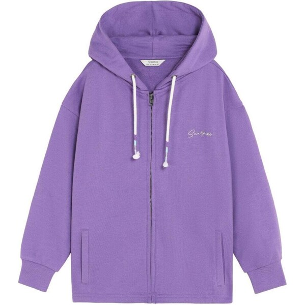 Scalpers Tepláková bunda Shinnyskull fialová / strieborná 67106348