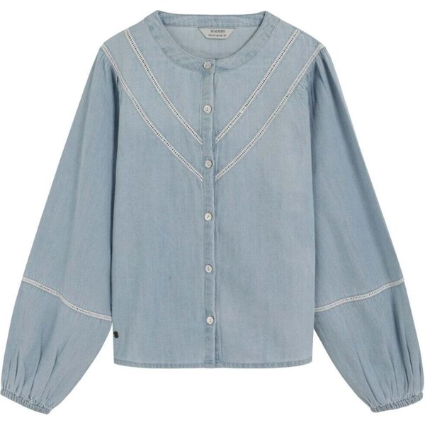 Scalpers Blúzka Amy svetlomodrá / biela 67106340