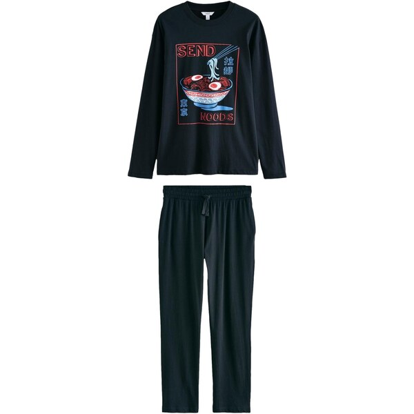 Next Dlhé pyžamo modrá / červená / čierna 67106970