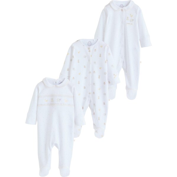 Next Pyžamo béžová / farba ťavej srsti / biela 67107060