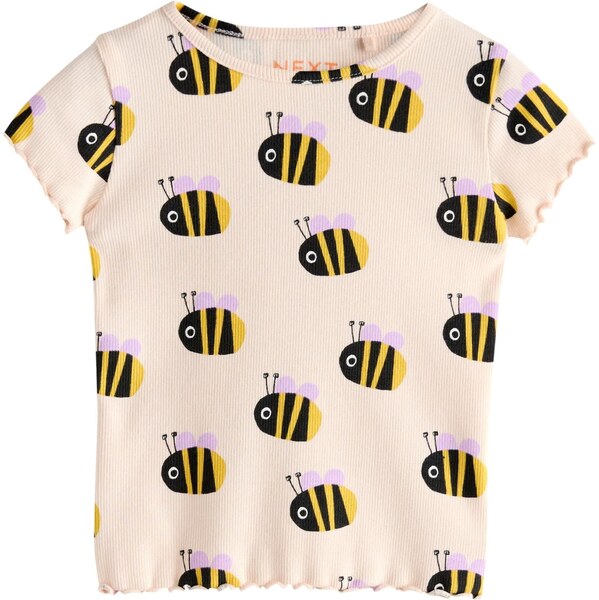 Next Tričko nebielená / tmavožltá / levanduľová / čierna 67107063