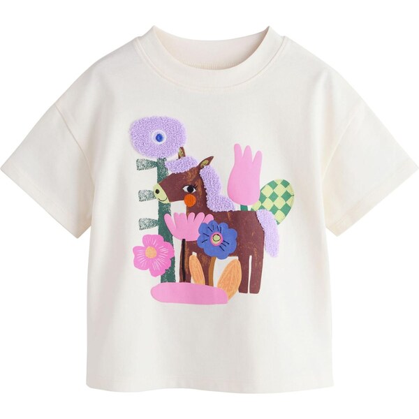 Next Tričko hnedá / levanduľová / svetloružová / biela 67107114