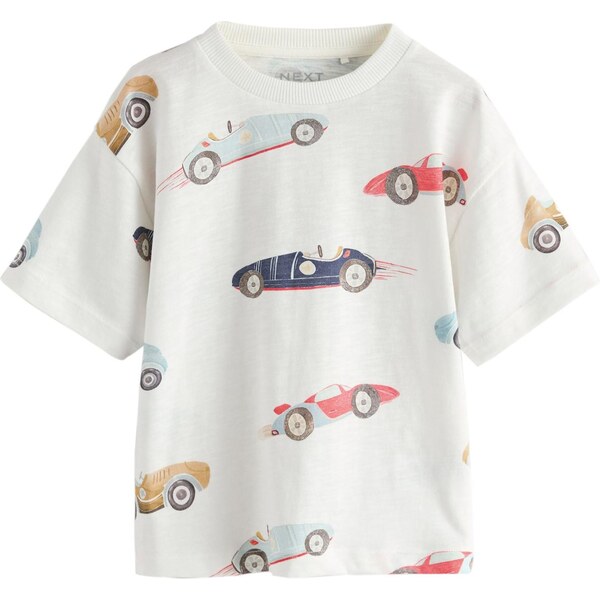 Next Tričko námornícka modrá / červená / čierna / biela melírovaná 67107107