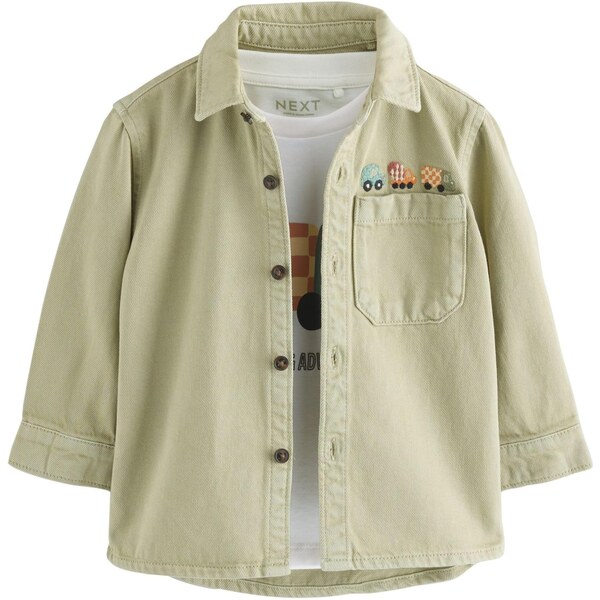 Next Prechodná bunda kaki / mätová / oranžová / biela 67106435