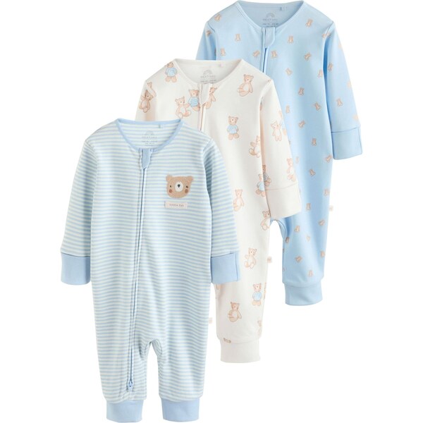 Next Pyžamo farba ťavej srsti / nebesky modrá / biela ako vlna 67107164