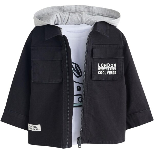 Next Set sivá melírovaná / mätová / čierna / biela 67107198