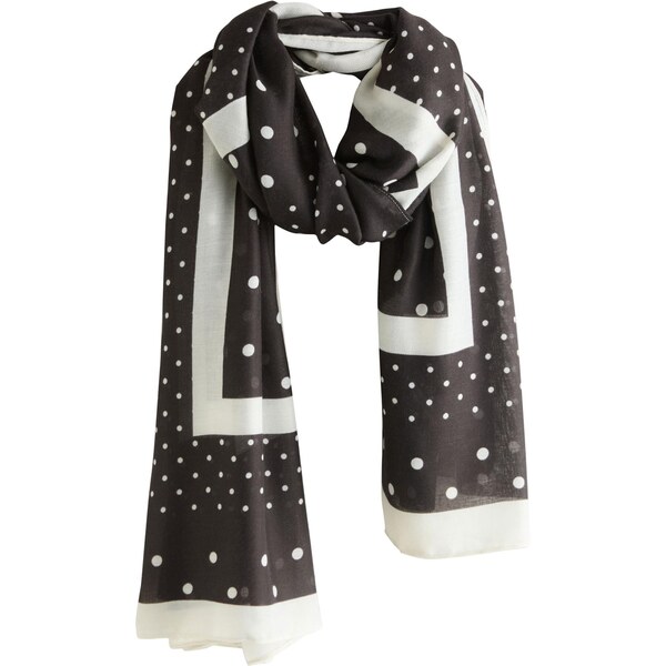 Next Šál čokoládová / biela 67106785