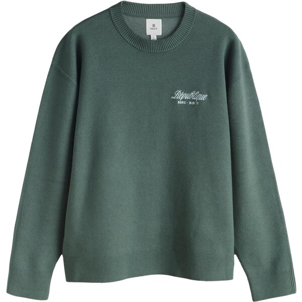 Next Sveter jedľová / biela 67106950