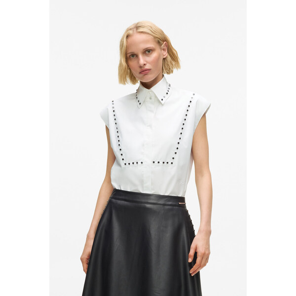 KOŠEĽA KARL LAGERFELD STUD DETAIL POPLIN SHIRT 67120021