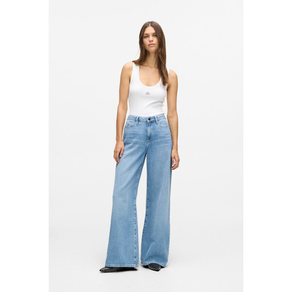 DŽÍNSY KARL LAGERFELD STUD DETAIL DENIM PANTS 67120016