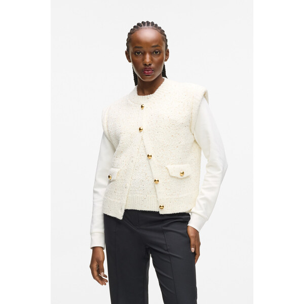 VESTA KARL LAGERFELD BOUCLE KNIT VEST 67120043