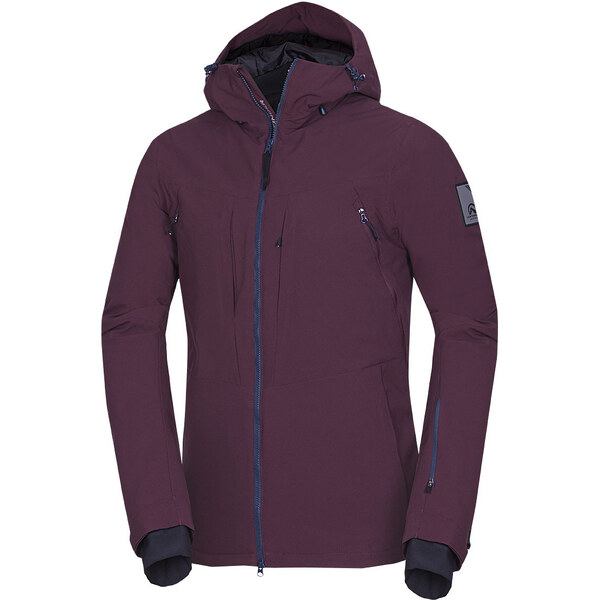 Northfinder Pánska lyžiarska bunda predĺžená BODIE červená 36553668