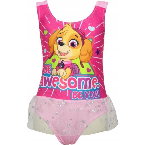 Setino Dievčenské jednodielne plavky Paw Patrol - sv. ružové 16506032