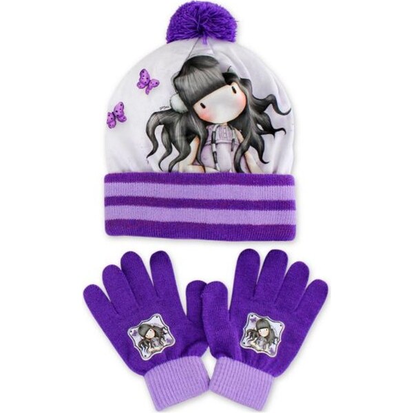 Setino Dievčenská zimná čiapka + prstové rukavice Gorjuss - Santoro 27003728