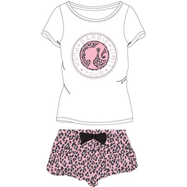 E plus M Dámske krátke bavlnené pyžamo Barbie 37946558
