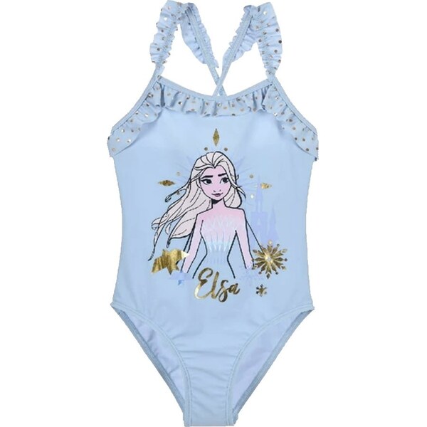 SunCity Dievčenské jednodielne plavky s volánikmi Ľadové kráľovstvo 39112801