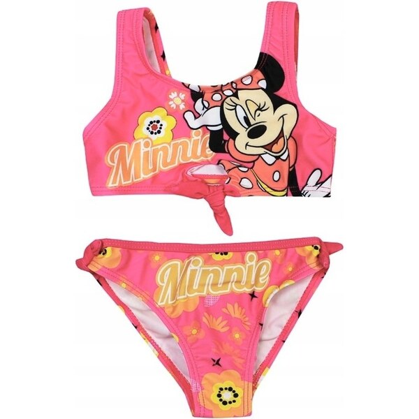 SunCity Dievčenské dvojdielne plavky Minnie Mouse s kvetinami 38095821