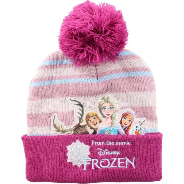 DIFUZED Dievčenská zimná pletená čiapka s brmbolcom Frozen 66736937