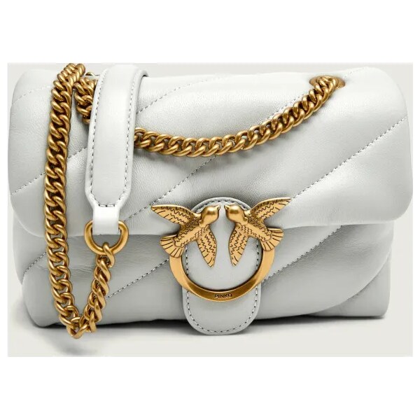 Pinko Kožená kabelka na rameno LOVE MINI PUFF CL PLTT 67120858