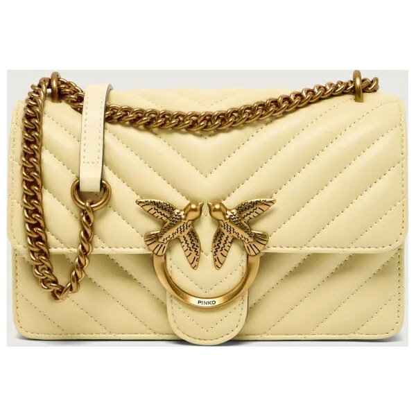 Pinko Kožená kabelka na rameno Love One Mini 67122033