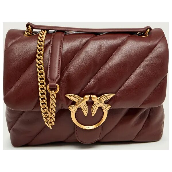 Pinko Kožená kabelka na rameno LOVE BIG PUFF CL 67120862