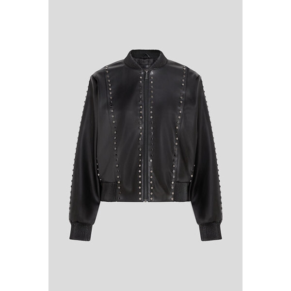 BUNDA KARL LAGERFELD STUD FAUX LEATHER BOMBER 67124917