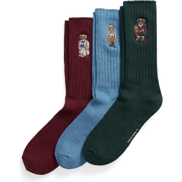 Polo Ralph Lauren Ponožky nebesky modrá / tmavozelená / merlotová 65237846