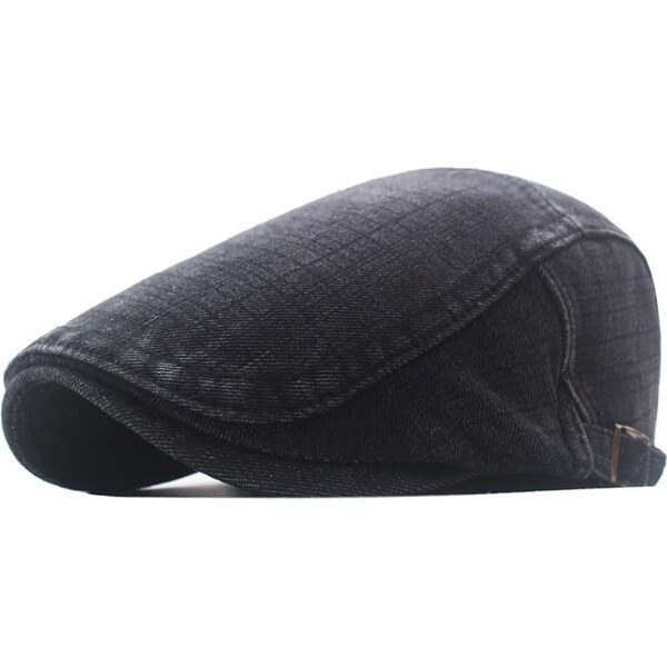 JAMONT Pánska plochá zateplená džínsová bekovka Čierna 65229567