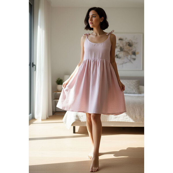 Lotika ľanové nočné košieľky s ramienkami 67130588