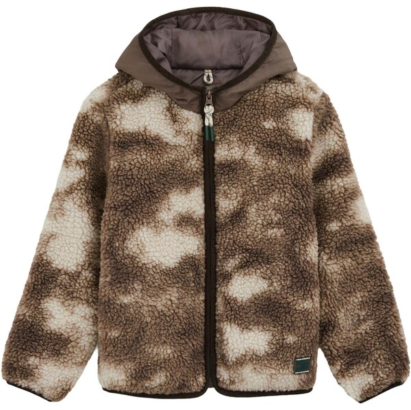 WE Fashion Prechodná bunda hnedá / biela 67137375