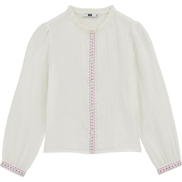 WE Fashion Blúzka levanduľová / biela 67137547